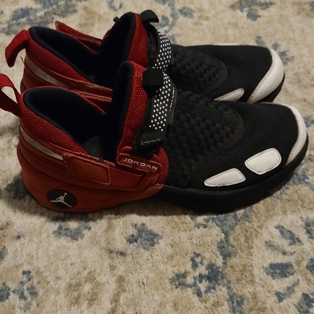 Jordan Kids Red and Black Slip-On Sneakers